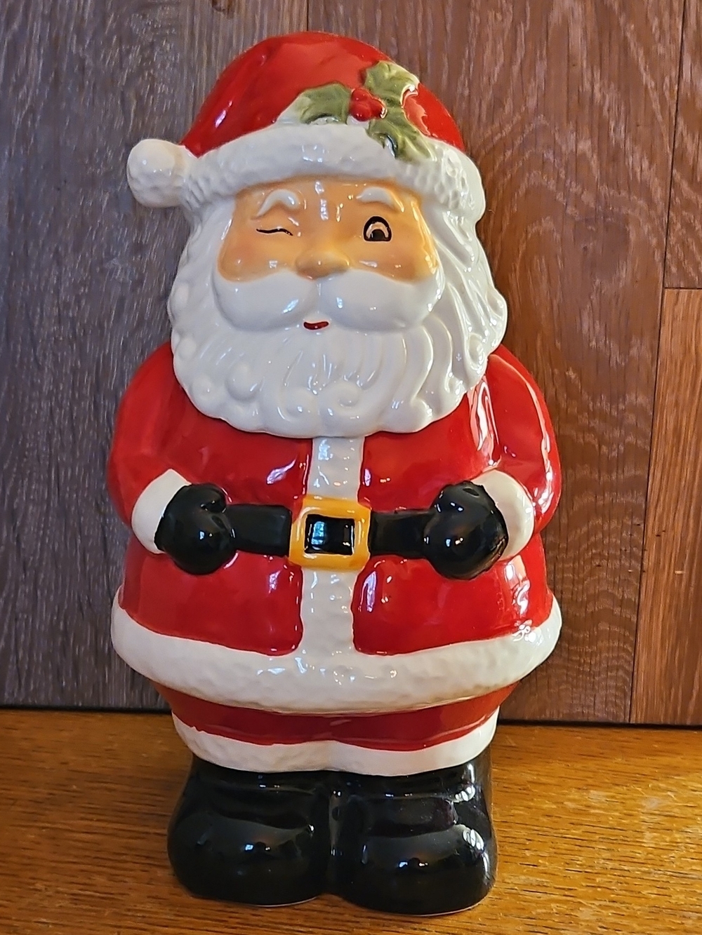 Classic Red Santa Candy Jar - Home Holiday
